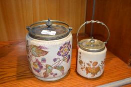 Two Victorian Biscuit Barrels