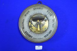 Brass Aneroid Barometer