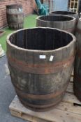 Oak Beer Barrel with Top Removed