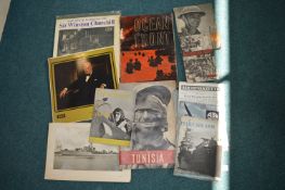 War Time Ephemera; Winston Churchill LP Record, Photographs, etc.