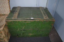 Green Painted Pine Crate 