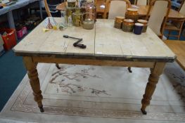 Victorian Pine Wind Out Kitchen Table