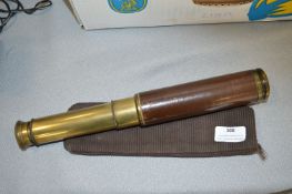 Leather Bound Brass Telescope