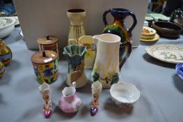 Retro Pottery Vases etc. Including Two Swedish Storage Jars