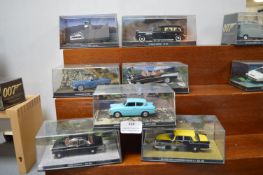 Seven James Bond Diecast Vehicles from Dr. No by G.E. Fabbri