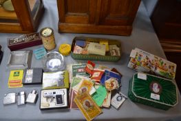 Lighters, Matchboxes, Cigarette Packets, Ashtrays, Vintage Tins, etc.