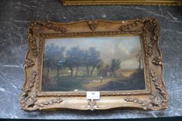 Oil on Board - Rural Scene (unsigned)