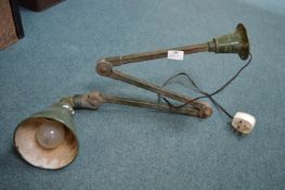 Industrial Green Enamel Lamp