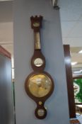Victorian Mahogany Banjo Barometer