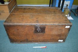 Victorian Pine Box with Original Fittings and Candle Box