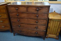 Victorian Mahogany Two over Four Chest of Drawers on Bracket Feet