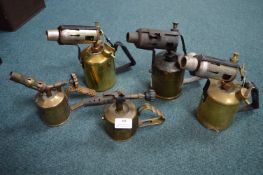 Five Brass Blow Torches