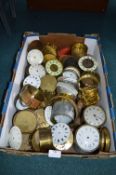 Quantity of Enamel Clock Faces, Movements, etc.