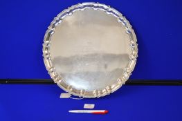 Hallmarked Sterling Silver Tray - Sheffield 1919, ~1.4kg