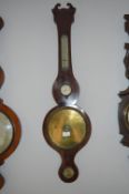 Georgian Banjo Barometer Signed 