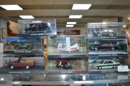 Eight James Bond Diecast Vehicles from Octopussy by G.E. Fabbri