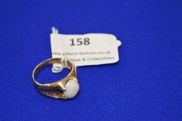 9k Gold Ring with Opal ~5.1g gross, Size: P