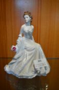 Royal Worcester Silver Wedding Anniversary Figurine - Golden Moments
