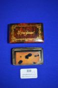 Two Victorian Snuff Boxes Including One Papier-Mache 