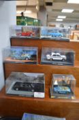 Five James Bond Diecast Vehicles Golden Eye by G.E. Fabbri plus a Shell BMW 33 Roadster