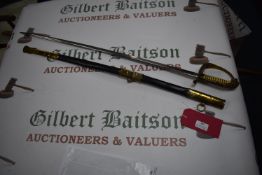 Theatrical Sword and Sheath with Mock Bone Handle and Anchor