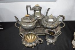 EPNS Tea Set with Tray etc.