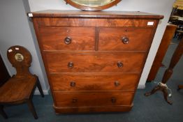 Victorian Mahogany Two over Three Chest of Drawers