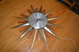 1950's Metamec Starburst Wall Clock