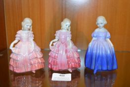 Three Small Royal Doulton Figurines - Two Roses, and Marine