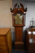 Tim Mason of Gainsborough Oak Long Case Clock with Brass Dial and Roman Numerals