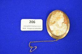 9k Gold Georgian Cameo Brooch