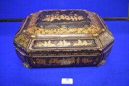 Chinese Lacquered Papier-Mache Games Compendium with Mother of Pearl Counters circa 1720