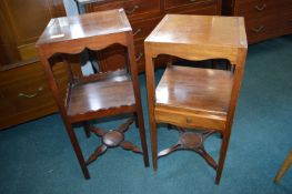 Two Edwardian Mahogany Hall Stands