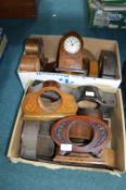 Two Boxes of Mantel Clock Cases