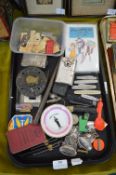 Tray Lot of Collectibles; Penknives, etc.