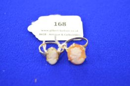 Two 9k Gold Cameo Rings ~4.5g gross