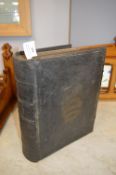 Brown's Bible Published by Adam & Co. with Leather Binding (missing clasp)