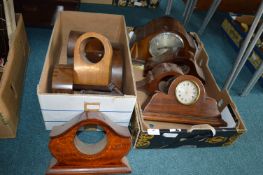 Two Boxes of 1930's Mantel Clocks for Restoration