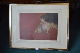 Framed Print - Red Background by Sir William Russell Flynt