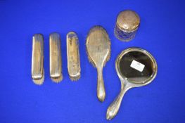 Six Piece Hallmarked Silver Dressing Set (five pieces inscribed Rene)