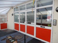 *Set of Aluminium Double-Glazed Double Entry Doors ~4m wide ~2.6m high