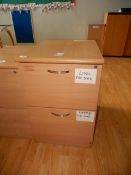 *Two Drawer Foolscap Filing Cabinet in Light Beech Finish