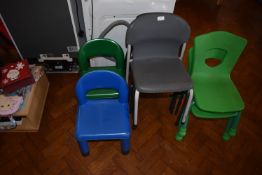 *Nine Stackable Children's Chairs