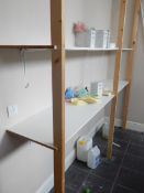 *Remaining Contents of Room to Include Two Oak Faced Doors, Shelving, Assorted Linen, Two Flush