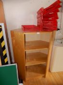 *Lightwood Storage Unit and Red Filing Trays