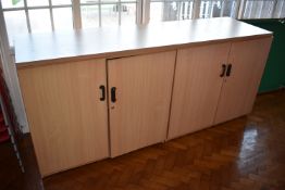 *Four Door Storage Unit in Light Beech Finish