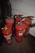 *Five Assorted Fire Extinguishers