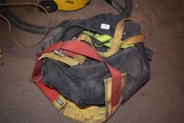 *Bag of Various Safety Harnesses and Lanyards