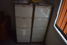 *Two Bisley Coffee & Cream) Four Drawer Foolscap F