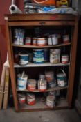 *Wooden Storage Unit Containing Various COSH Items